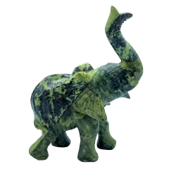 Eléphant en serpentine vue de profil | Dans les  Yeux de Gaïa