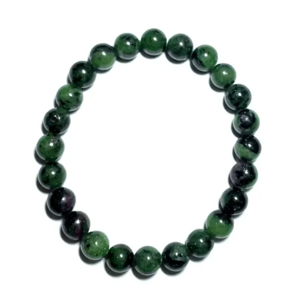 Bracelet en Rubis-Zoïsite 1 - Lithothérapie |Dans les Yeux de Gaïa