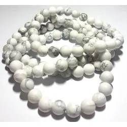 Bracelet en Howlite 8mm -...