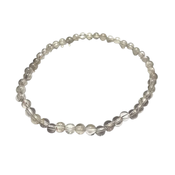 Bracelet Quartz fumé perles rondes 4mm  - Minéraux | Dans les yeux de Gaïa