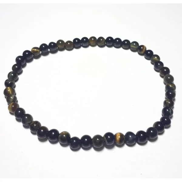 Bracelet Oeil de Faucon 4mm 1 - Lithothérapie |Dans les Yeux de Gaïa
