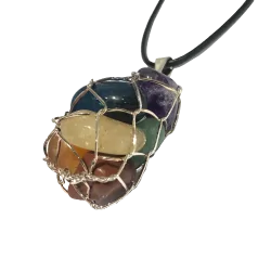 Pendentif 7 chakras -1| Pendentifs en Minéraux | Dans les yeux de Gaïa