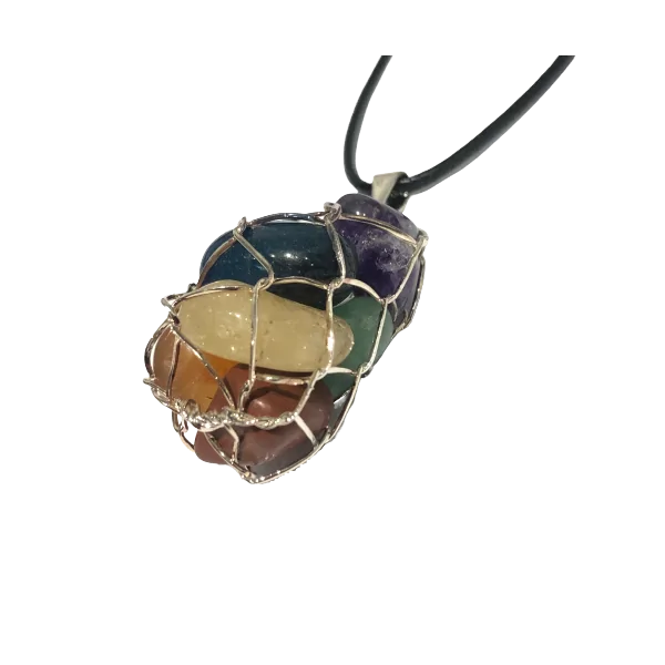 Pendentif 7 chakras -1| Pendentifs en Minéraux | Dans les yeux de Gaïa