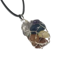Pendentif 7 chakras cordon...