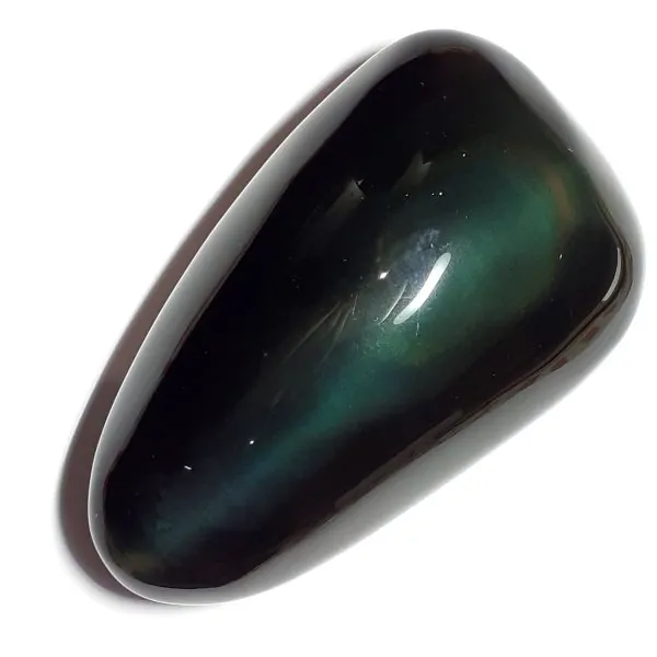 Galet Obsidienne Oeil Céleste reflets bleus l Dans les Yeux de Gaïa