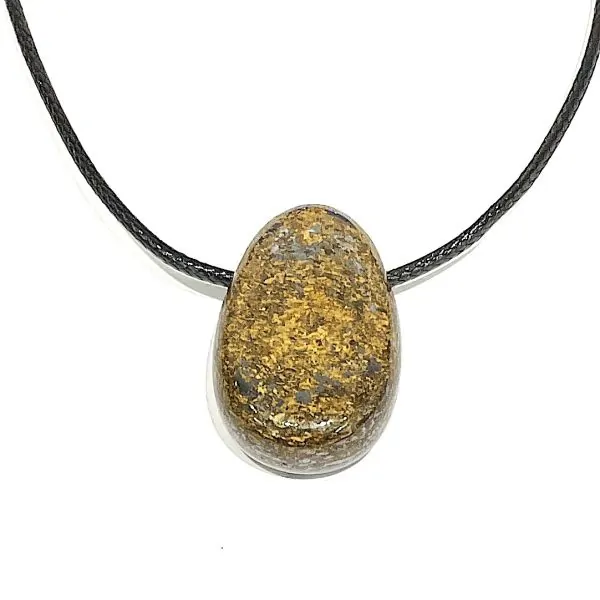 Pendentif Cabochon en Bronzite - Bijoux Pierre |Dans les Yeux de Gaïa