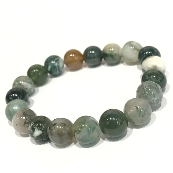 Bracelet Agate Arbre 10 mm 1 - Lithothérapie |Dans les Yeux de Gaïa