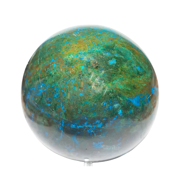 Sphère en Chrysocolle Verte l Dans les Yeux de Gaïa