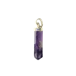 PENDENTIF ARGENT POINTE AMETHYSTE CHEVRON