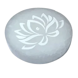 Disque en Sélénite avec Lotus