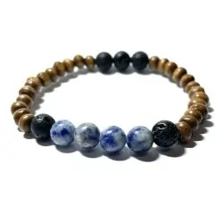 Bracelet homme en bois avec...