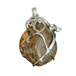 Pendentif Bronzite 1 - Bijoux lithothérapie |Dans les Yeux de Gaïa