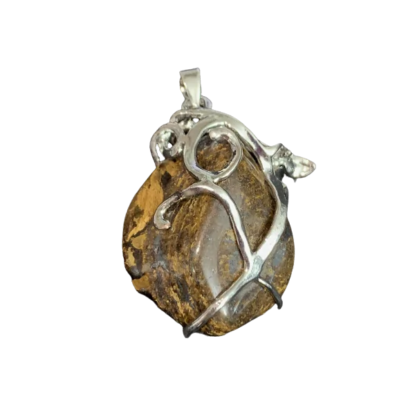 Pendentif Bronzite 1 - Bijoux lithothérapie |Dans les Yeux de Gaïa