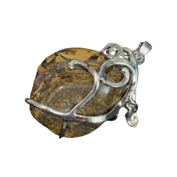 Pendentif Bronzite serti...