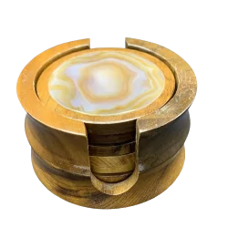 Dessous de verres en Bois et Agate 1 - Article divers |Dans les Yeux de Gaïa