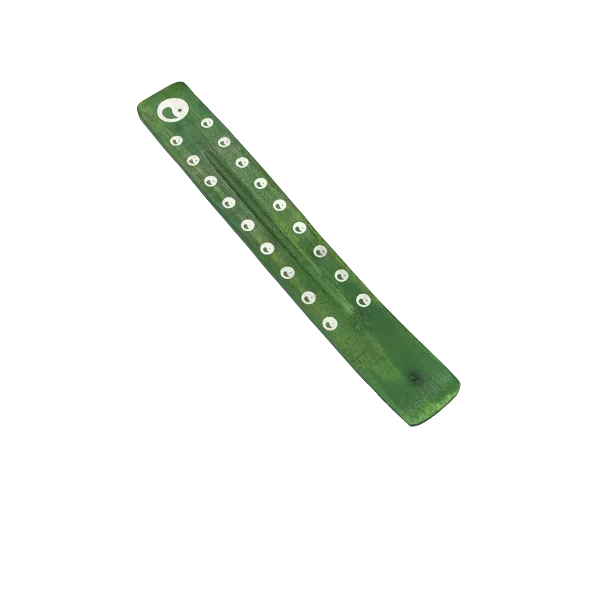 Porte encens en bois vert 1 | Dans les Yeux de Gaïa