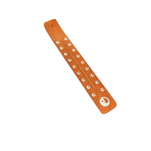 Porte encens en bois orange 1 | Dans les Yeux de Gaïa