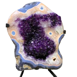 Superbe Améthyste avec Dolomie et Agate | Dans les Yeux de Gaïa