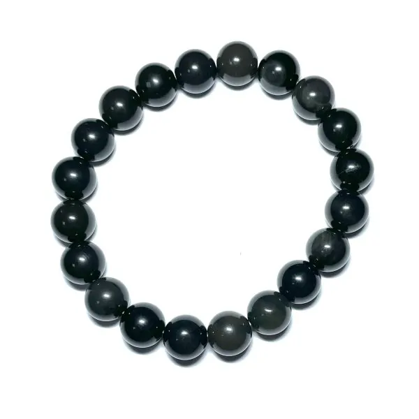 Bracelet en Obsidienne Dorée 10mm | Dans les Yeux de Gaïa