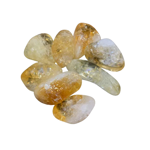 Pierre roulée Citrine 1 - Lithothérapie |Dans les Yeux de Gaïa