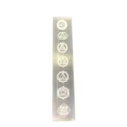 Plaque 7 Chakras & Sélénite 1 - Lithothérapie & Harmonisation |Dans les Yeux de Gaïa