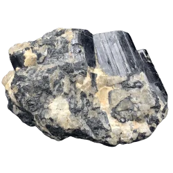 Forme Libre Tourmaline Noire avec Inclusions de Quartz 1 - Lithothérapie |Dans les Yeux de Gaïa
