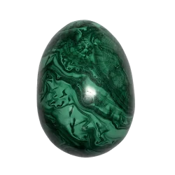 Œuf en Malachite - vue de face | Dans les Yeux de Gaïa