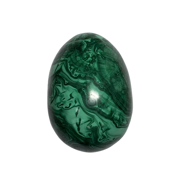 Œuf en Malachite - vue de face | Dans les Yeux de Gaïa