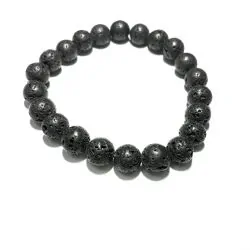 Bracelet Pierre de Lave l Dans les Yeux de Gaïa