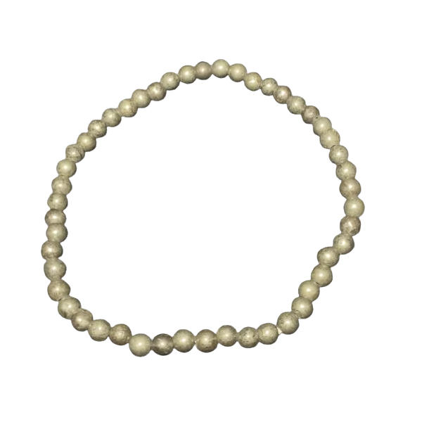 Bracelet en Pyrite 4 mm 1 - Lithothérapie |Dans les Yeux de Gaïa