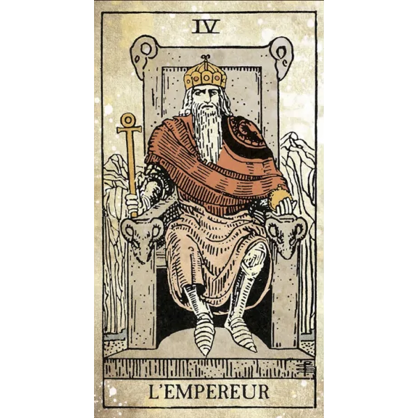 Tarot Vintage - carte L'Empereur | Dans les yeux de Gaïa