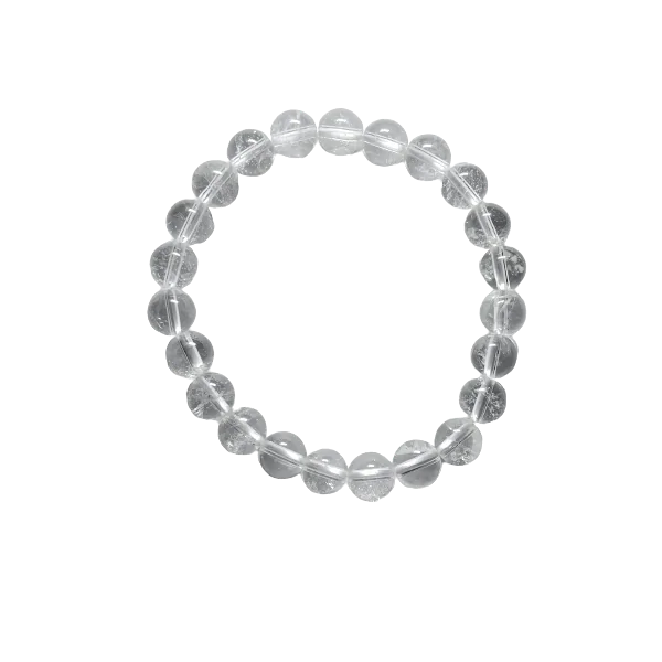Bracelet en Cristal de Roche - 8 mm | Dans les Yeux de Gaïa