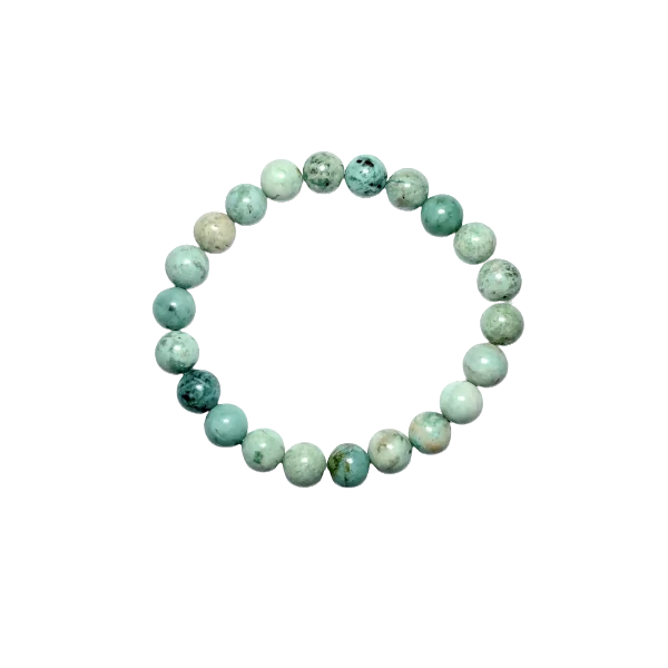 Bracelet en Turquoise du Pérou - 8mm | Dans les Yeux de Gaïa