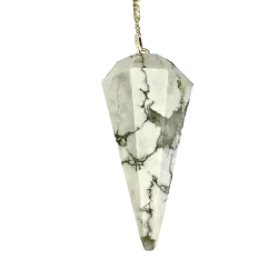 Pendule pointe en Howlite