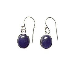 Tanzanite en boucles d'oreilles sur Argent 925 | Dans les Yeux de Gaïa