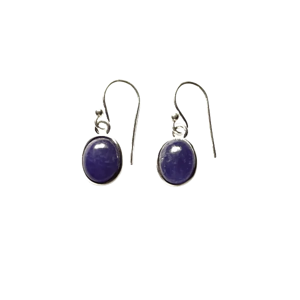 Tanzanite en boucles d'oreilles sur Argent 925 | Dans les Yeux de Gaïa