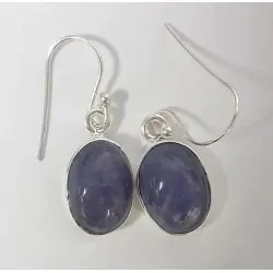 Boucles d'oreilles en Tanzanite sur argent 925 l Dans les Yeux de Gaïa
