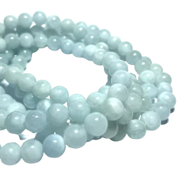 Bracelet en Aigue Marine 6mm