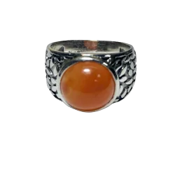 Bague en Cornaline - Photos de face | Dans les Yeux de Gaïa