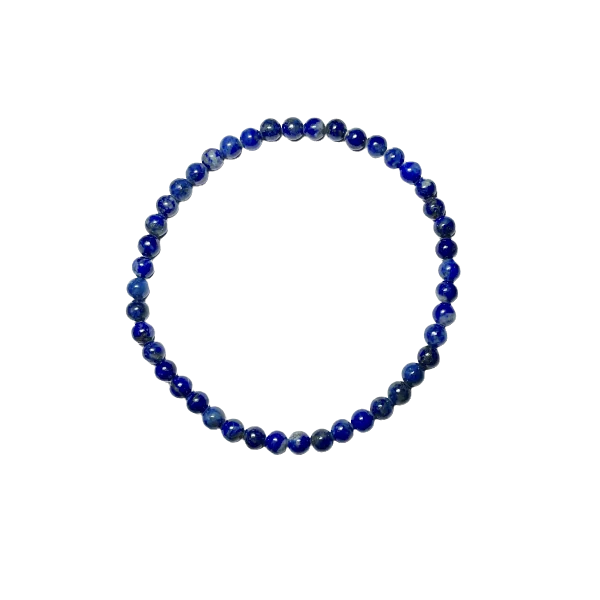 Bracelet Lapis Lazuli perles rondes 4mm | Dans les yeux de Gaïa