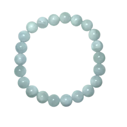 Bracelet en Aigue Marine 8mm - Expression | Dans les Yeux de Gaïa