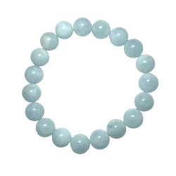 Bracelet Aigue Marine 10mm |Dans les Yeux de Gaïa