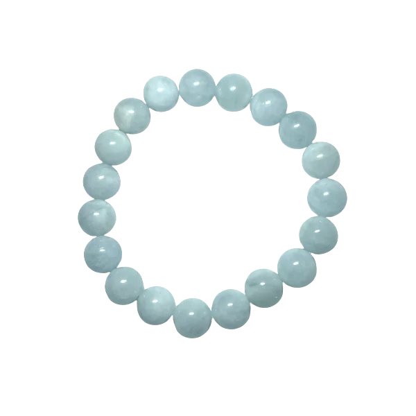 Bracelet Aigue Marine 10mm |Dans les Yeux de Gaïa