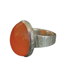 Bague en Cornaline serti...