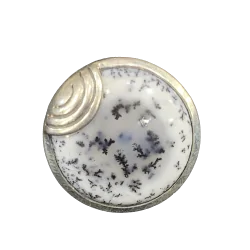 Bague en Agate Dendrite serti sur Argent 925 1 - Lithothérapie & Minéraux |Dans les Yeux de Gaïa