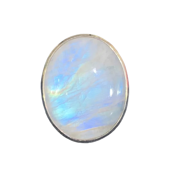 Bague en Pierre de Lune serti sur Argent 925 1 - Lithothérapie & Cristaux |Dans les Yeux de Gaïa