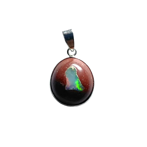 Pendentif en Opale de Feu - 10 | Dans les Yeux de Gaia