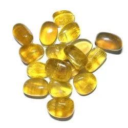Fluorite Jaune pierre roulée | Dans les Yeux de Gaïa