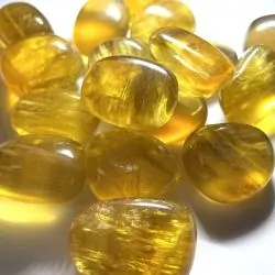 Pierre roulée Fluorite jaune 1