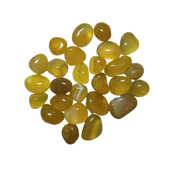 Pierre roulée Agate jaune - Photos 1 | Dans les Yeux de Gaïa